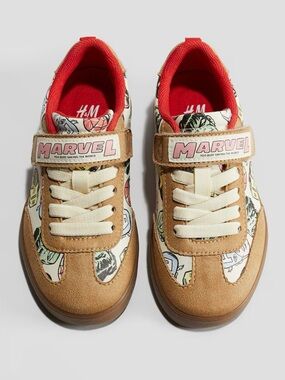 Marvel Kids Brown, Red & Cream Superhero Sneakers